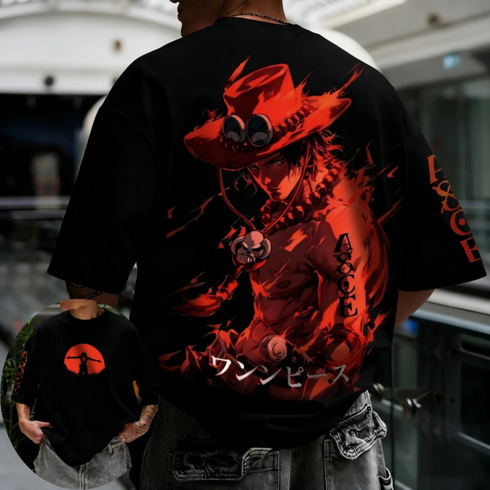 One Piece Portgas · D · Ace Bedrucktes T-Shirt Herren- und Damen-T-Shirt Eltern-Kind-Kleidung Jungen- und Mädchen-T-Shirt 2026 Harajuku
