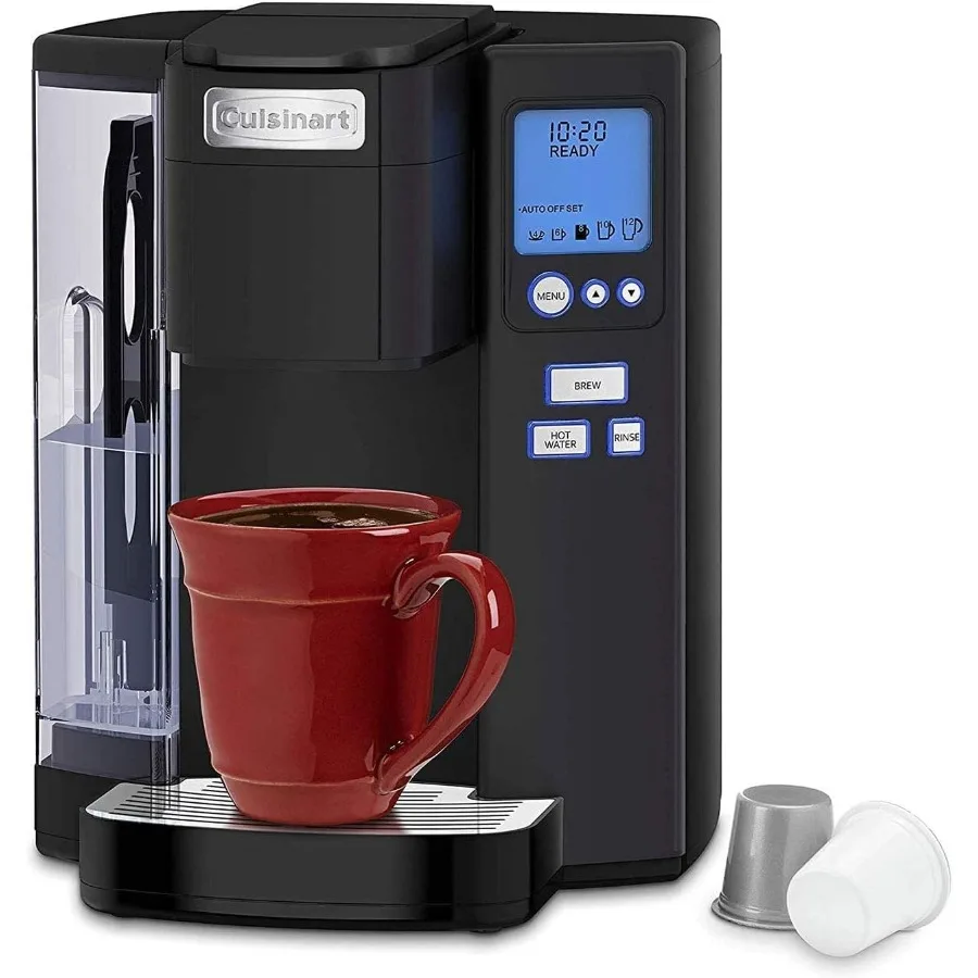 Coffee Maker Single Serve 72-Ounce Reservoir Coffee Machine with Programmable Brewing and Hot Water Dispenser Stainless Steel D