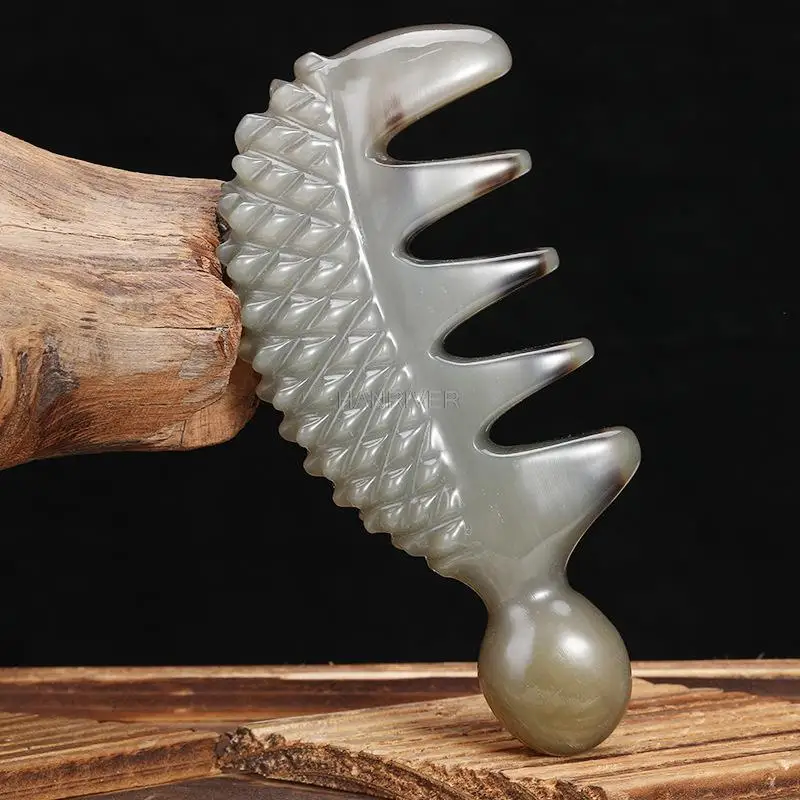 

Thicken African Horn Massage Comb Hedgehog Shape Multifunctional Scalp Acupuncture Massager Face Lifting Beauty Gouache Scraper