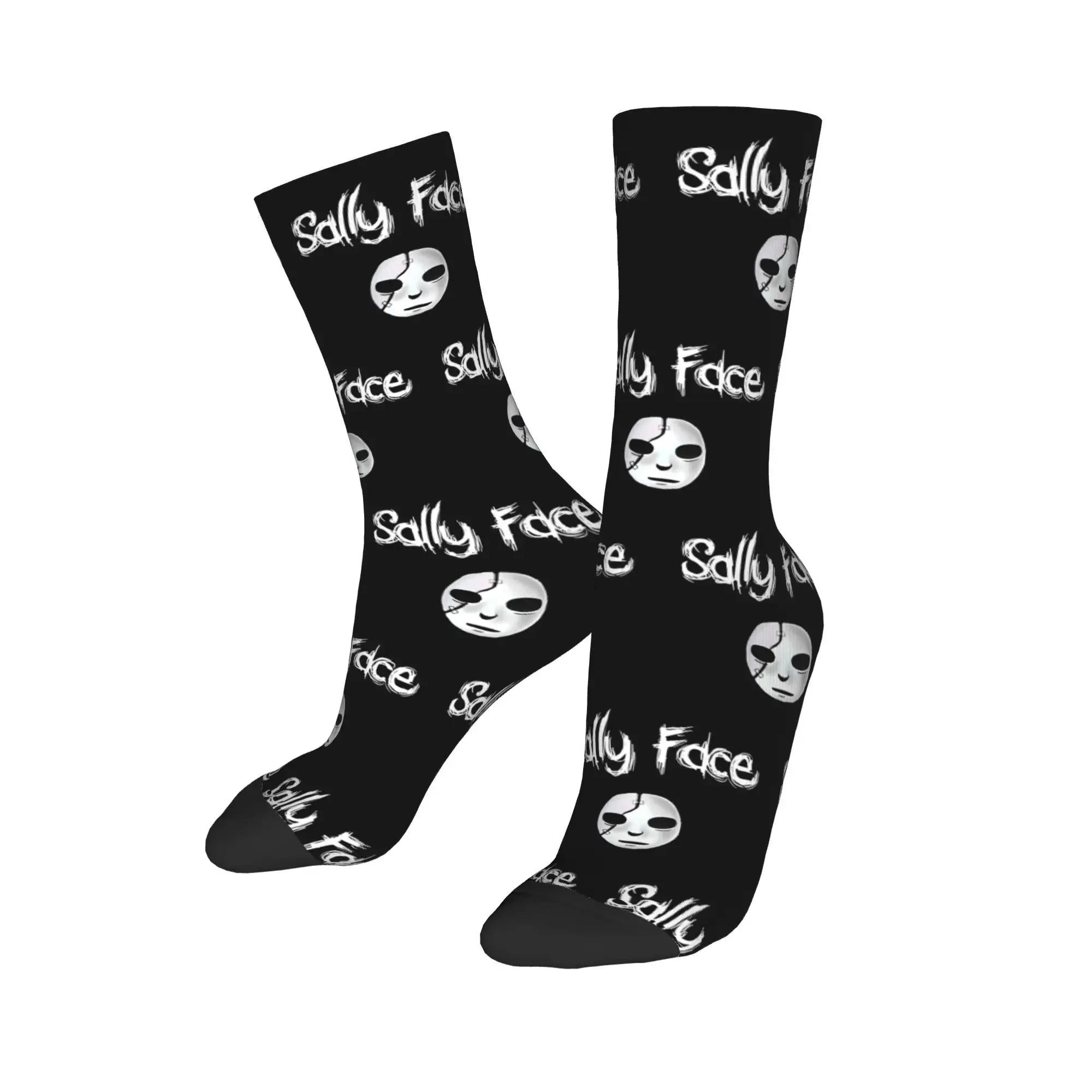 Fun Unisex Crew Socks Sally Face Game Accessories Comfortable  Sweat Absorbing Socks