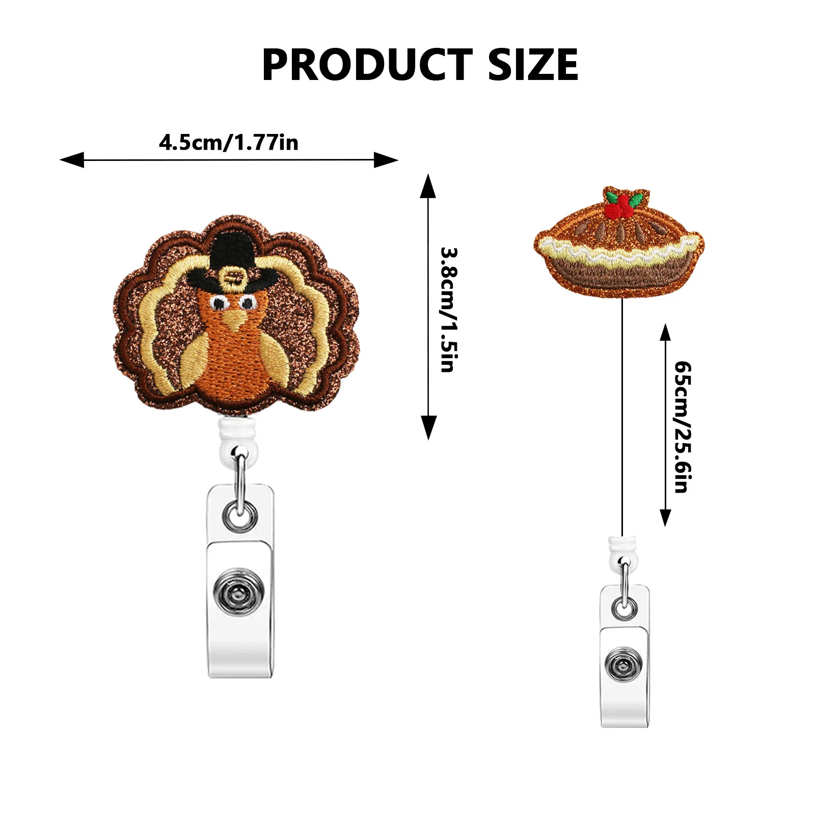รอกป้ายประจำตัววันหยุด ที่ใส่ป้ายประจำตัวแบบพับเก็บได้สำหรับเทศกาล คลิปป้ายขอบคุณพระเจ้า สีสันสดใสสำหรับโรงเรียนสำนักงานพยาบาล