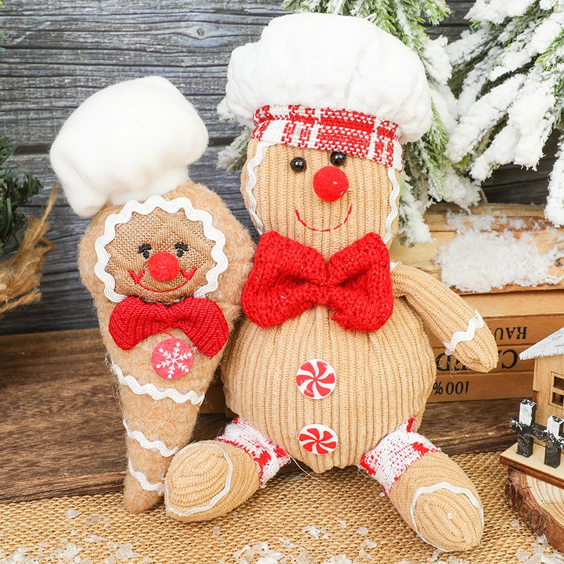 Christmas Gingerbread Man Doll Window Display Ornaments Christmas Tree Decoration Christmas Home Decor New Year Gift