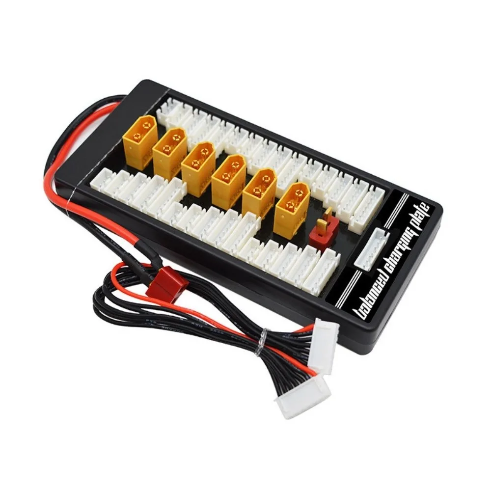 placa-de-carregamento-paralelo-lipo-multi-2s-6s-com-balanceamento-e-conectores-t-e-xt60-para-bateria-rc