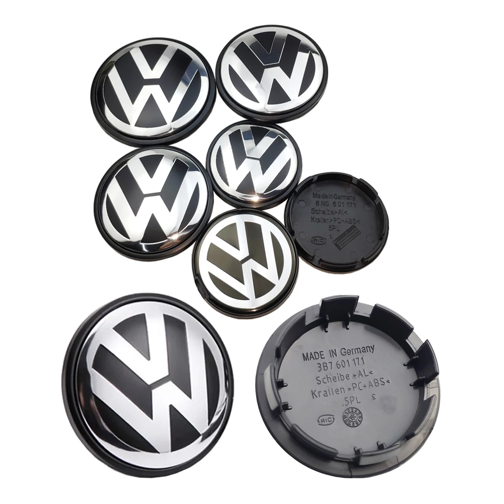 4pcs 55mm 56mm 65mm 70mm Car Wheel Center Caps Hubcap Cover for VW Volkswagen Jetta MK5 Golf Passat styling 3B7601171 1J0601171