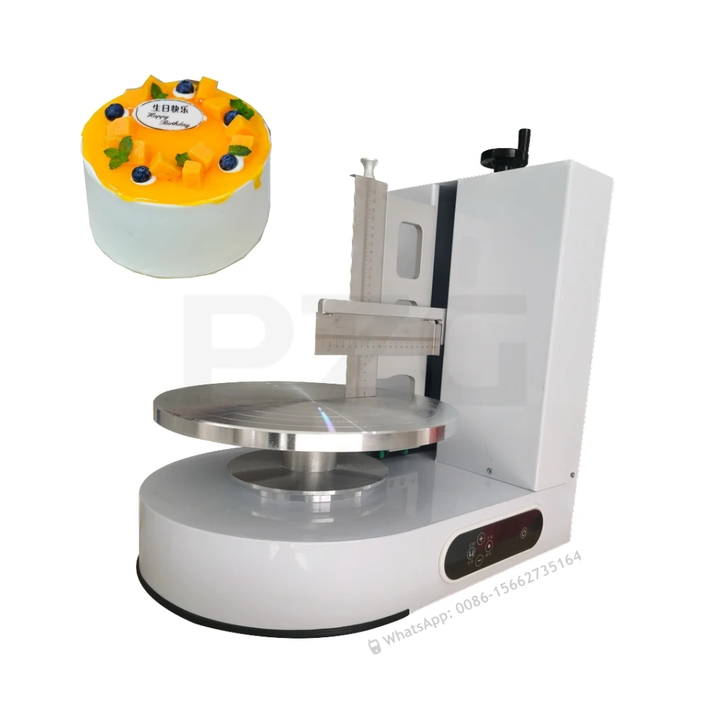 4-18 Inch Cake Automatic Cream Cake Coating Spreading Decorating Depositor Machines Birthday Cake Icing Frosting Machine