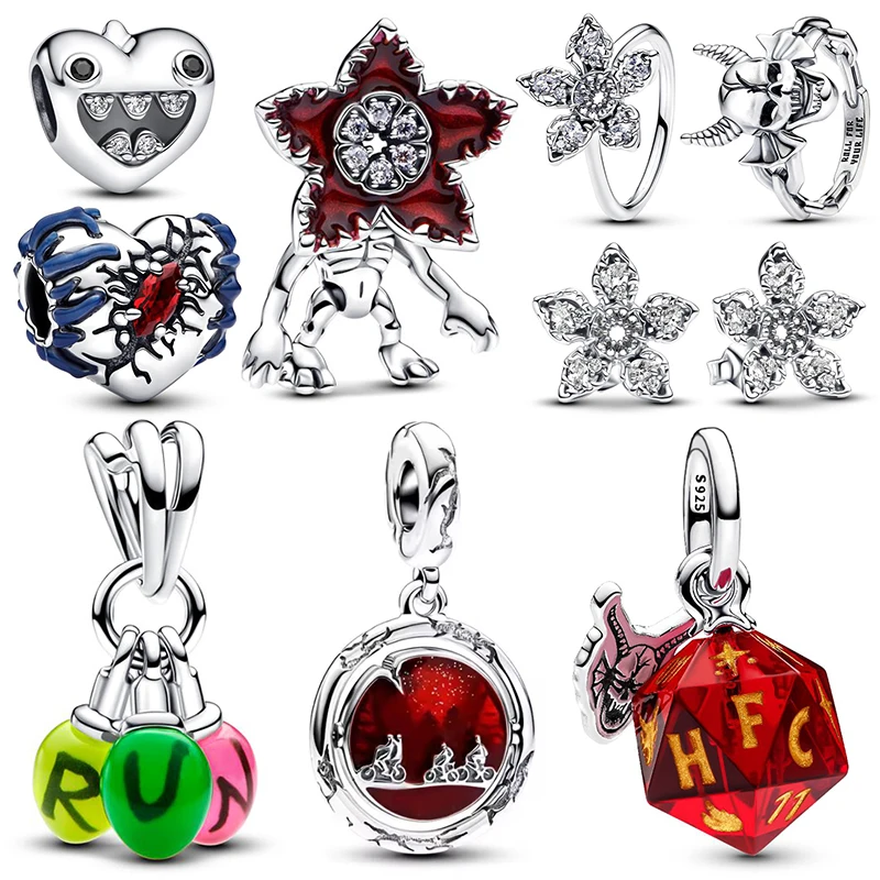 925 فضة شيطان الملك رجل الأكل زهرة سلسلة خواتم Charm و القرط قلادة نسائية حبة الفاخرة DIY بها بنفسك صنع المجوهرات الساخن #1