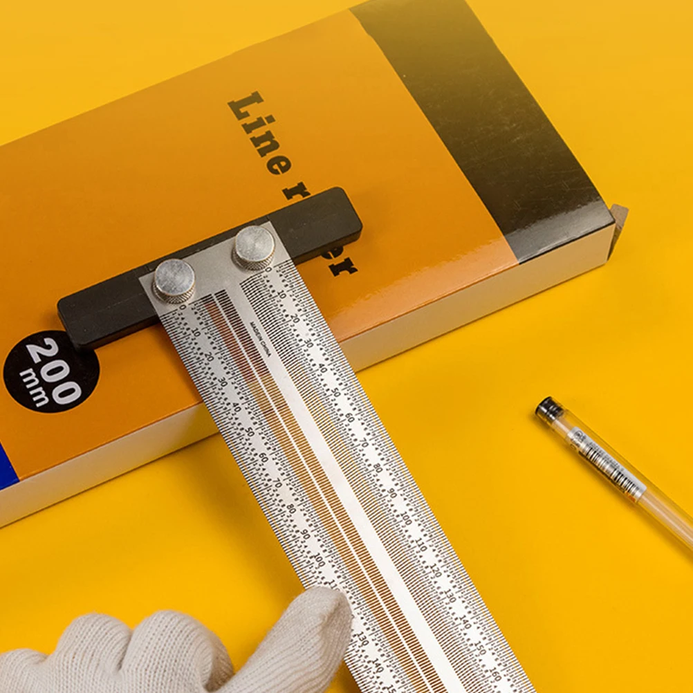 

Stainless Steel T Shape Ruler Woodworking Tool Measuring Square Straight Rule Precision Marking Carpenter Device Long Lasting