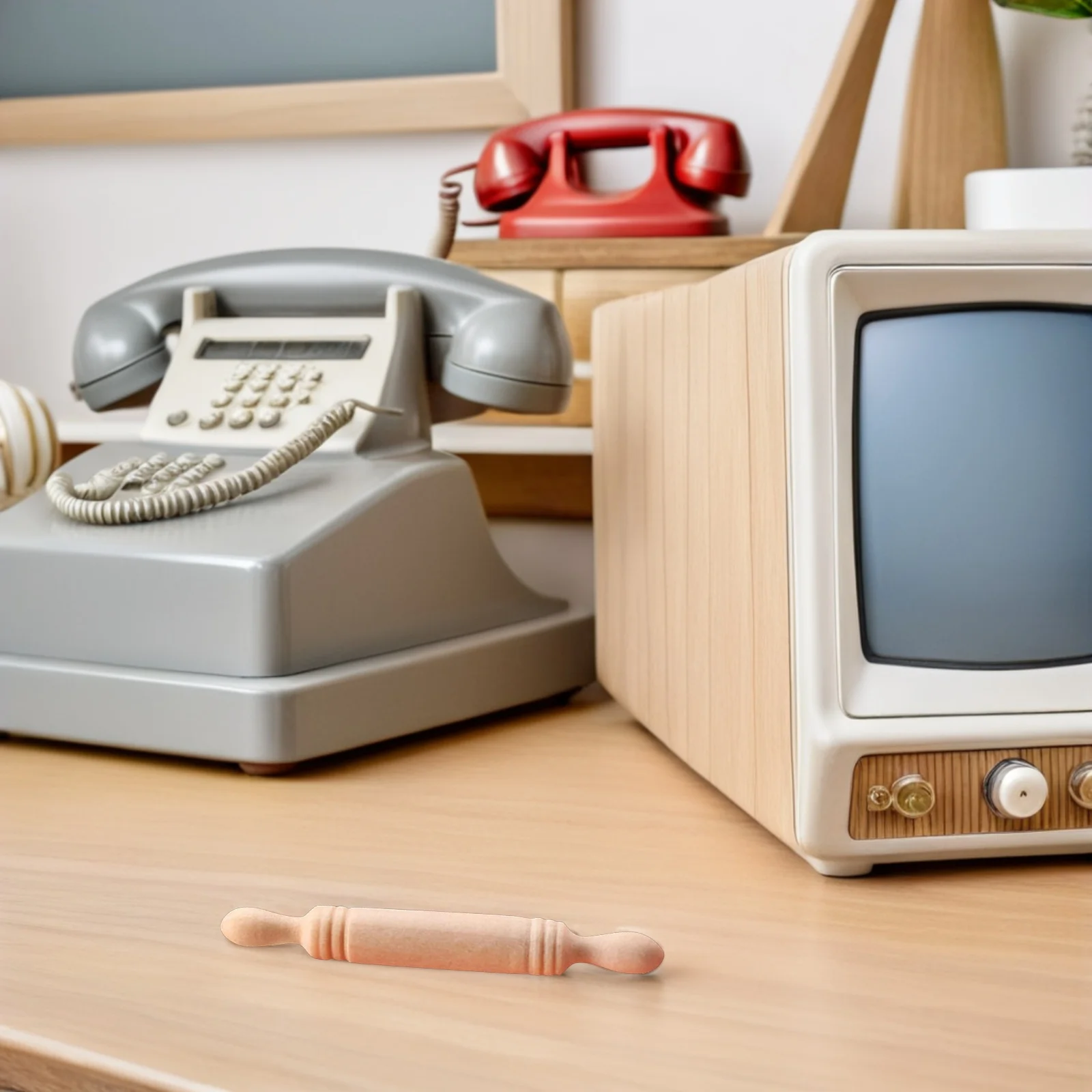 

30Pcs Mini Wood Rolling Pin Natural Finish Miniature Baking Tool for Dollhouse Kitchen Accessories Realistic Cooking Utensils