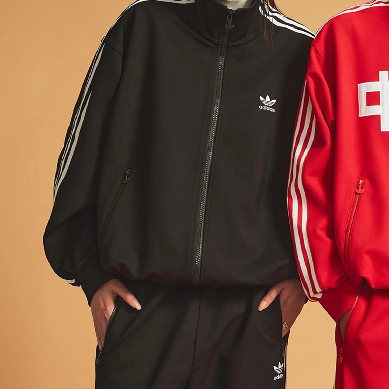 

Спортивная куртка Adidas Originals Trefoil с воротником-стойкой, свободного кроя, в полоску, для мужчин и женщин, IR9306
