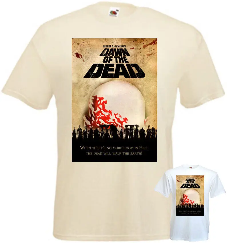 Dawn Of The Dead v20 T-shirt white natural horror movie Romero all sizes S-5XL