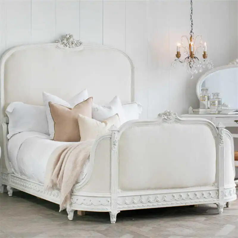 

Ретро старая резная двуспальная кровать из массива дерева, мягкая сумка со спинкой, купить 1,5 м/1,8 м, свадебная кровать принцессы