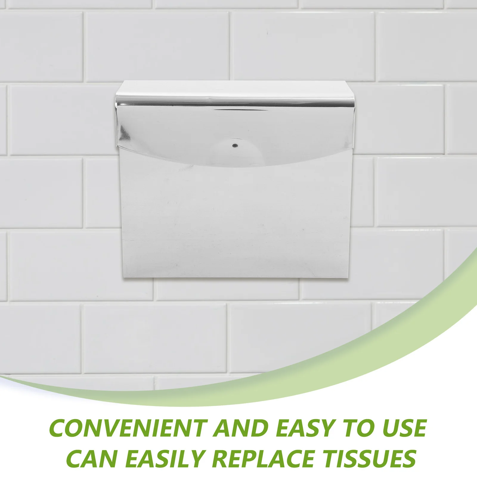 

Wall Mounted Metal Rectangular Clear Tissue Box Storage Case Lidded Bathroom Napkin Holder Wall Tissue Holder Napkin Storage Box