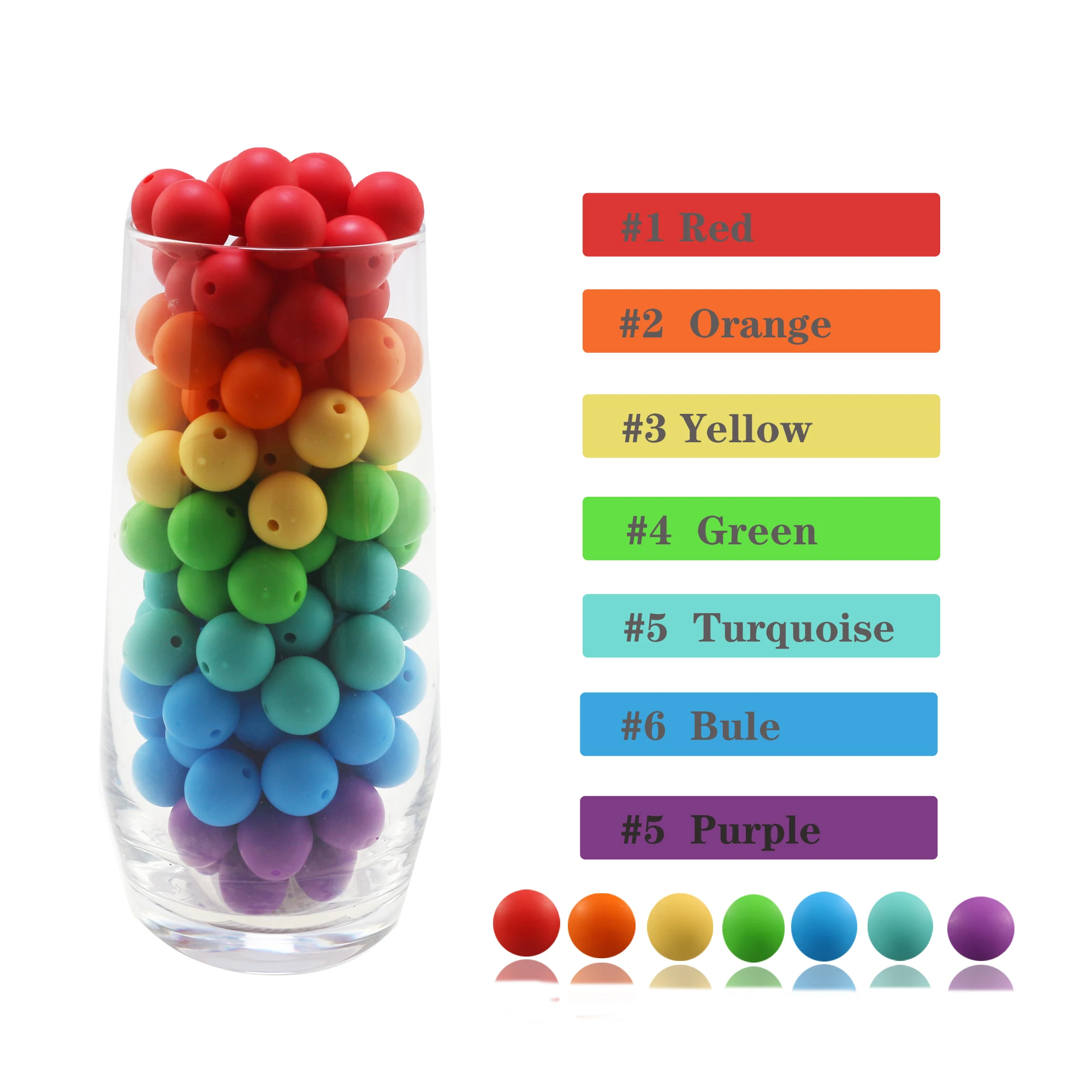 NEW 100pcs Silicone Bead 10mm/12mm/15mm/20mm Eco-friendly Sensory Teething Necklace Food Grade Mom Nursing DIY Jewelry Bracelet