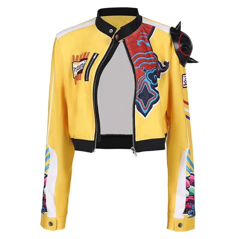 Женское пальто Руми с героями мультфильмов, костюм Fantasia, короткая куртка, наряды на Хэллоуин, карнавал, вечеринку, костюм для взрослых, 5;d'2.