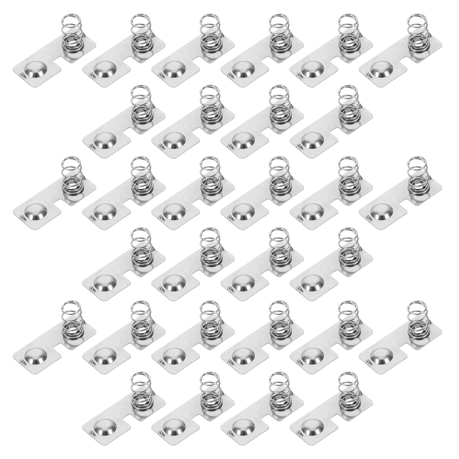 

100Pcs Aa Spring Contacts Stainless Steel Nickel Plated Positive Negative Terminals Holder Replacement Parts DIY