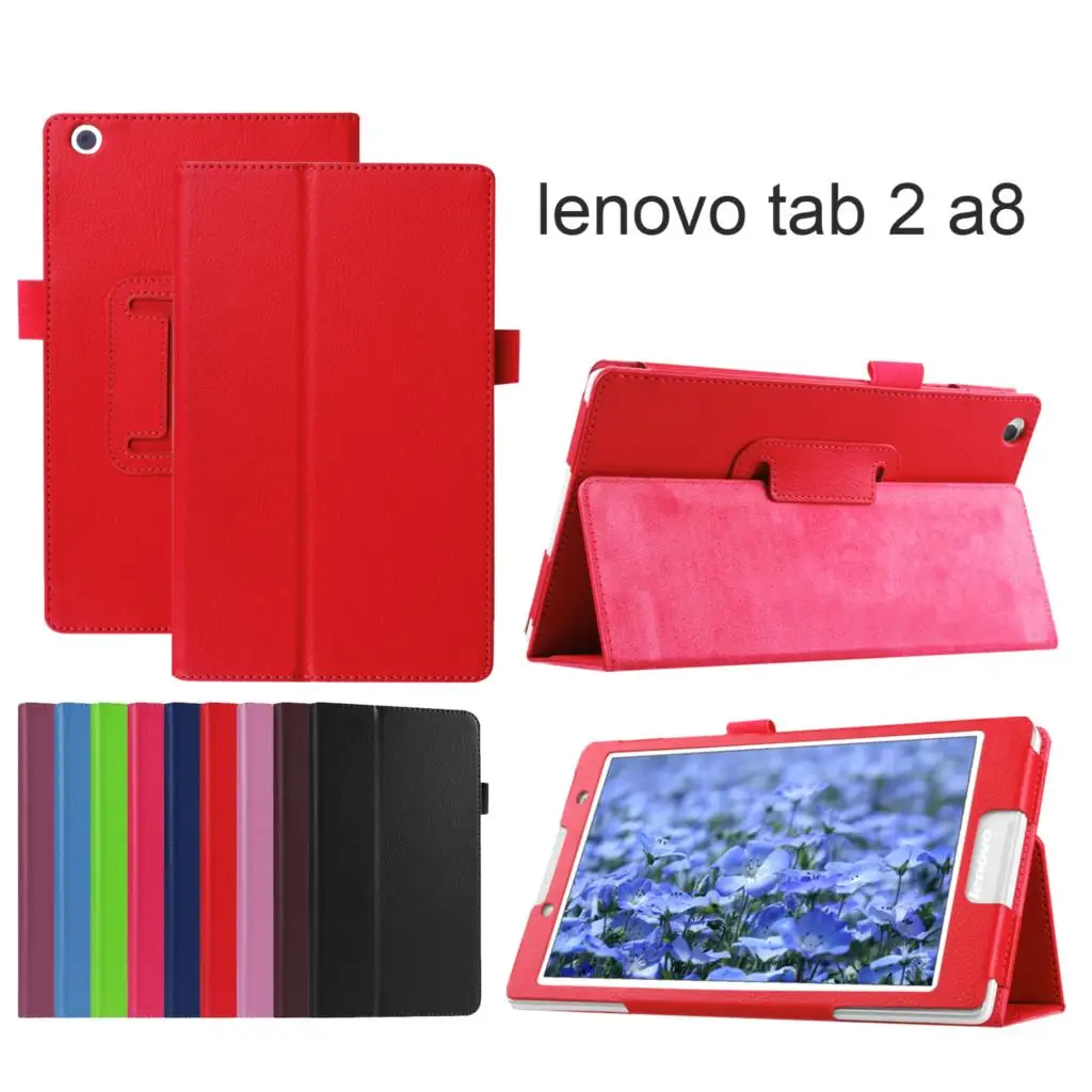 PU lederen cover beschermende huid case Voor Lenovo Tab 2 A8-50 A8-50F A8 50 B3-850F TB3-850M Case + pen