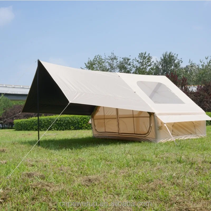 

XMSJ 6.3m Two-Bedroom Inflatable Tent 300D Oxford PVC Quick Automatic Opening Waterproof Canopy Connectable Roof Portable Outdoo