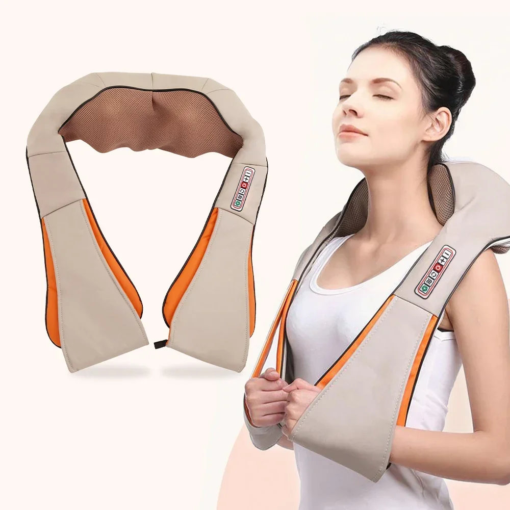 3D Kneading Shawl Neck Vehicle Home Massager Neck Shoulder Cervical Waist Whole Body Infrared Heated And Kneading Massage Shawl