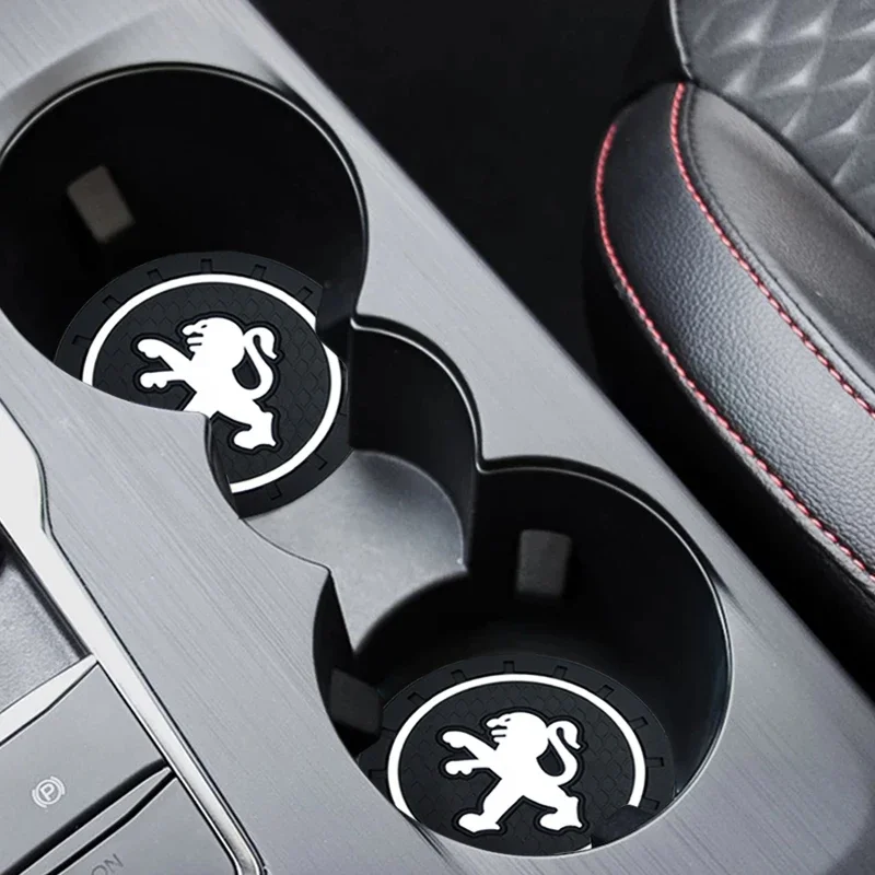 1/2 قطعة هلام السيليكا قاعدة أكواب السيارة كوب ماء المضادة للانزلاق وسادة لبيجو 206 307 308 3008 207 208 407 508 2008 5008 107 106 205