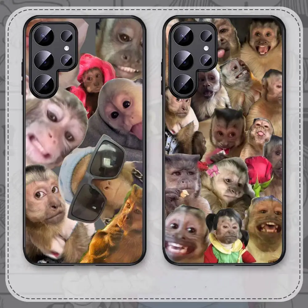 Kreative Affe Muster Telefon Fall Für Samsung Galaxy S25 S23 S24 FE S22 S20 S21 S10 S9 Plus lite Ultra FE S30 Hinweis 20 10