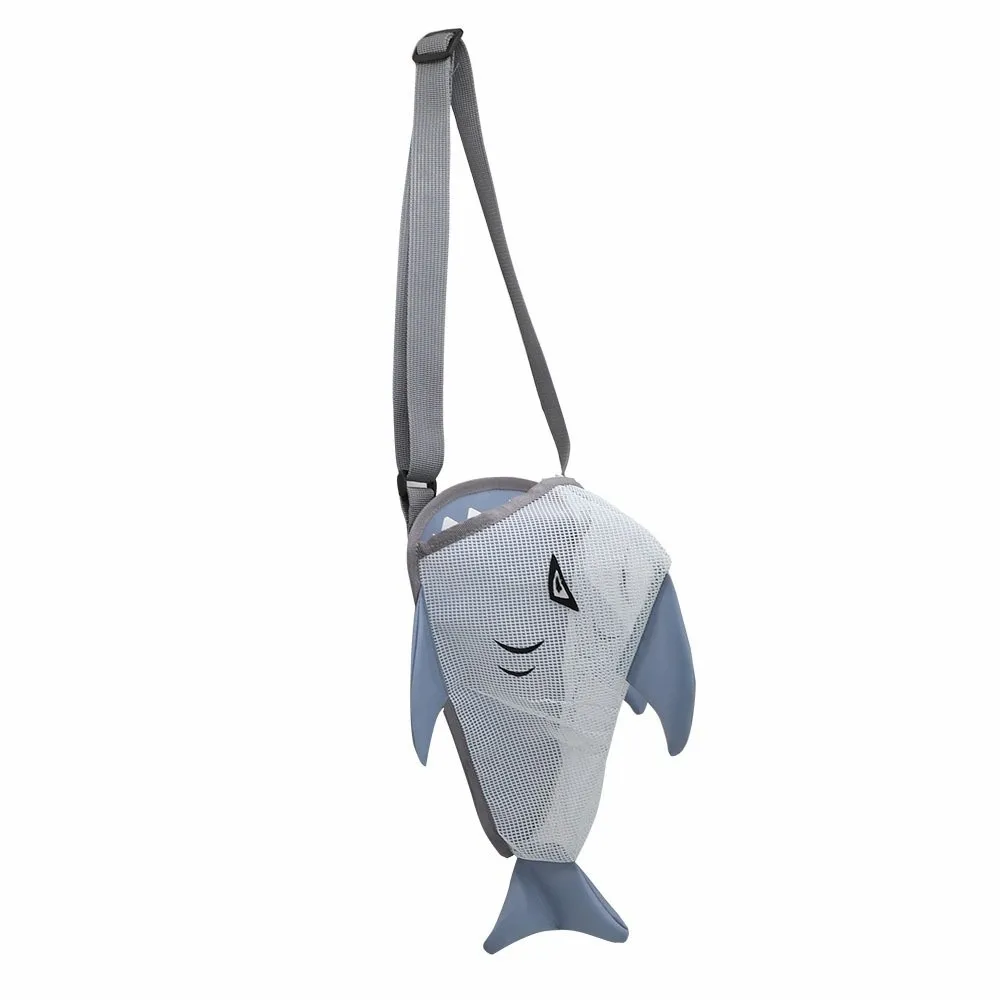 

Fashion Cute Cartoon Kids Shark Beach Bag Lightweight Portable Mesh Storage Bag with Adjustable Strap Children's Crossbody Bag