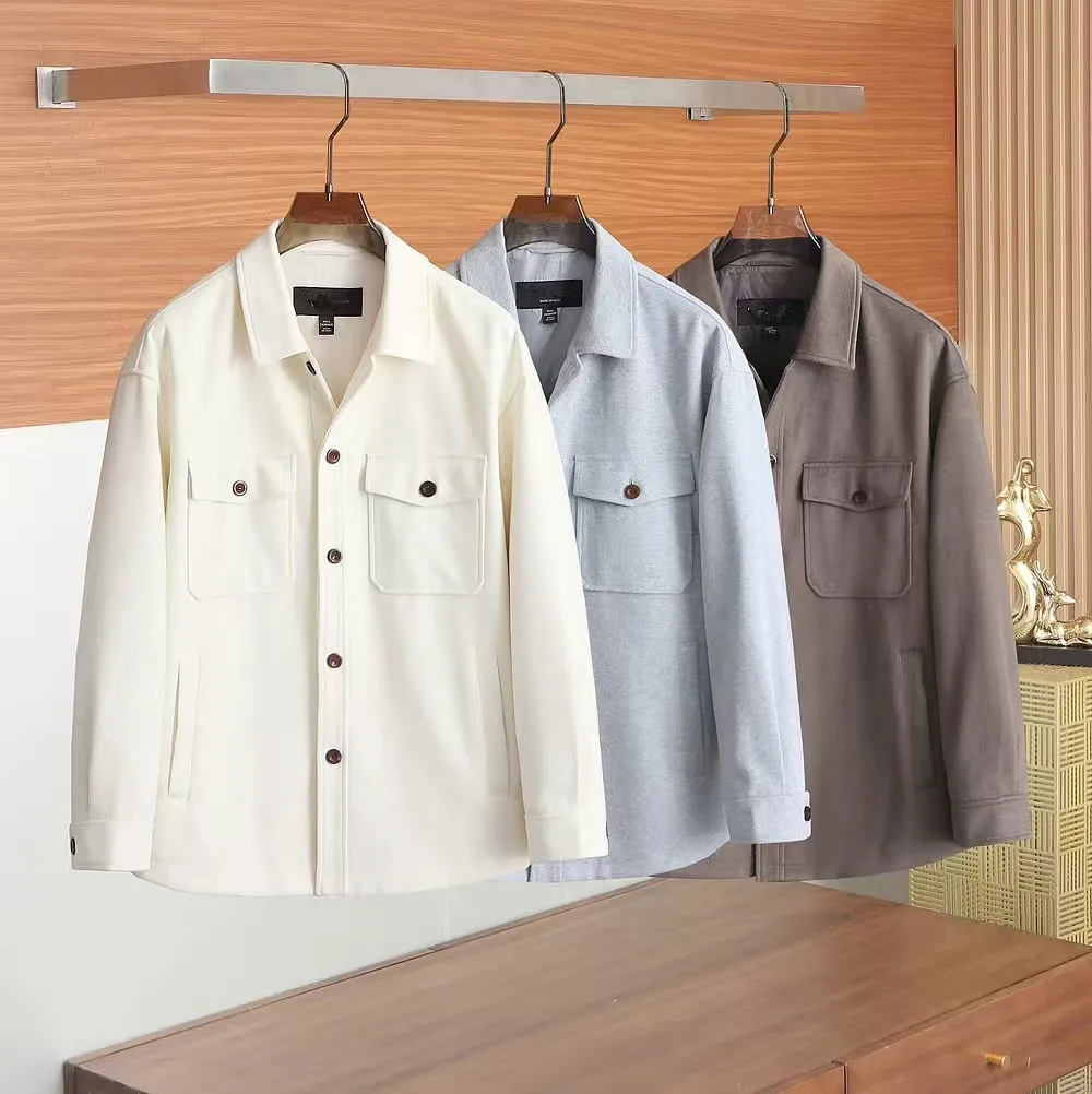 

Italian LP Men's Cashmere Jacket 25 Autumn and Winter Lapel Business Simple Casual Light Luxury Old Money Style Jacket