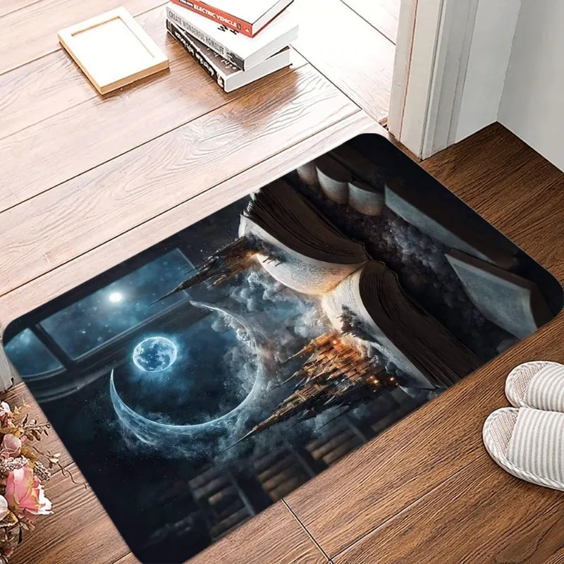 Magic Book Printing Non-Slip Small Rug Waterproof Easy To Clean Floor Mat for Indoor Outdoor for Use Durable Home Decor Novelty