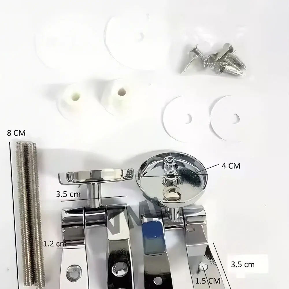 Stainless Steel Bathroom Toilet Seat Hinge Replacement Hardware Heavy Duty Commode Cover Fixer Set For Domestic Or Hotel