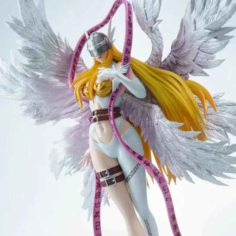 In-Stock Digimon Angewomon Figure Anime Collectible Model Desktop Decoration Computer Case Ornament Resin Statue For Adult view 4