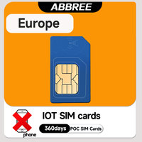 ABBREE Europe SIM Card Data 360MB 365 Days Free Service IOT Device M2M GP-268 GP-889 GP-298 GP-8900 plus Zello POC Walkie Talkie