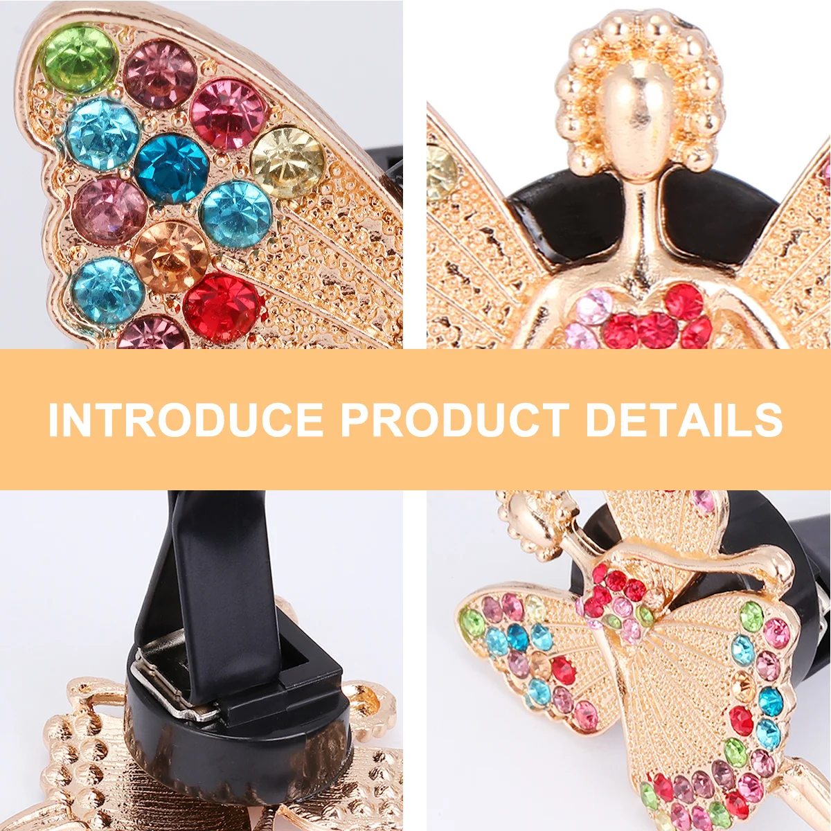 

1Pcs Car Perfume Clip Creative Seven Color Metal Aromatherapy Diffuser Auto Interior Ornament Car Air Vent Freshener Decoration