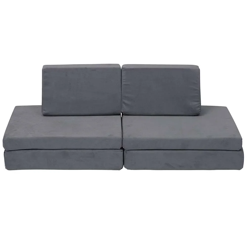 Newly Linen Cover Kids Play Sofa Couch Living Room Sectional Sofa Kid Sofa Child 6pcs Foam Nugget Couch