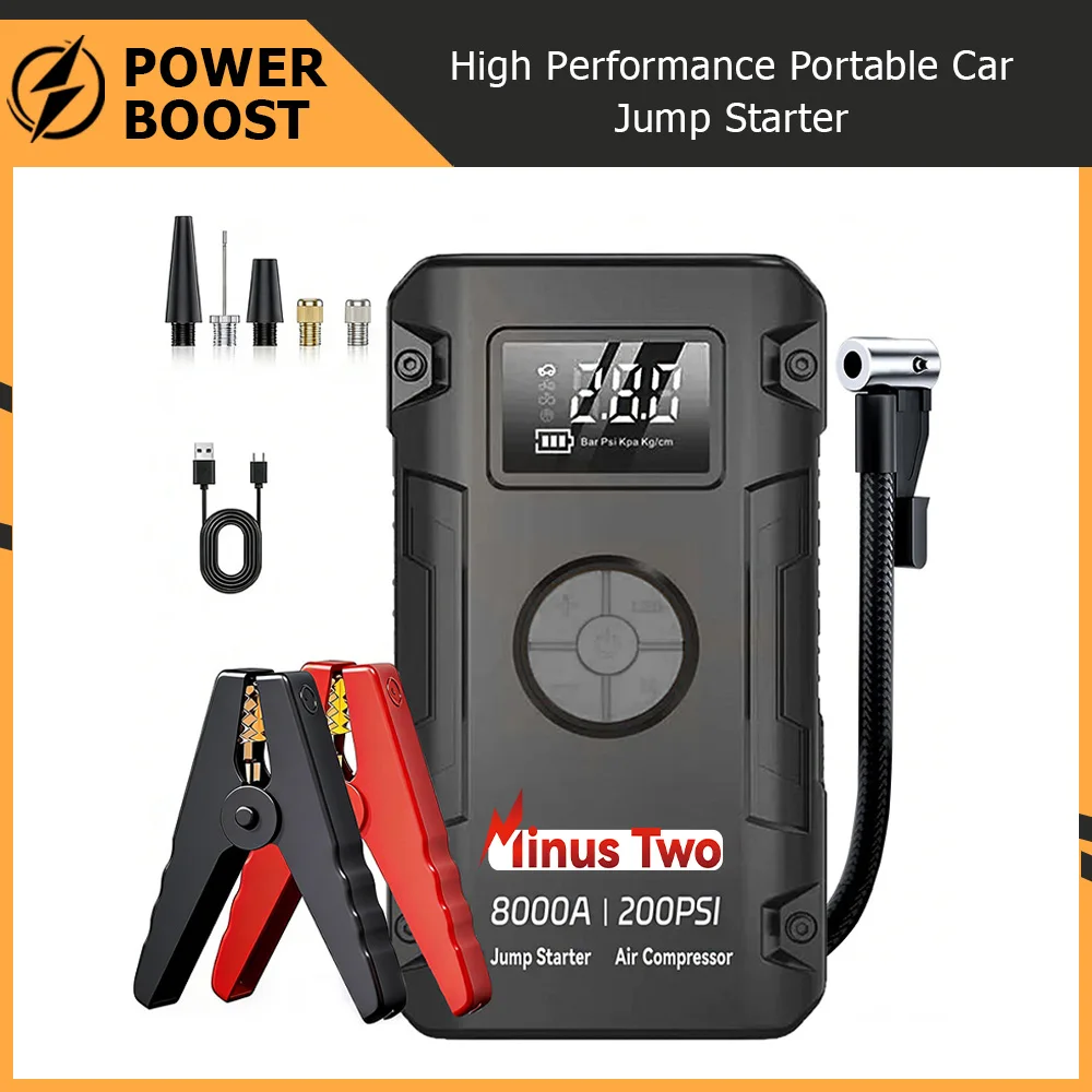 Car Jump Starter Durable Vehicle Starter Device with Multifunctional Charging Function