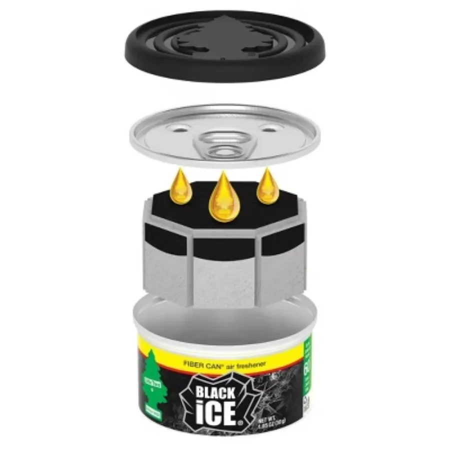 معطر هواء من ألياف الثلج الأسود: معطر للسيارة، رائحة قابلة للتعديل، غير تعمل بالطاقة، 1.05 أونصة