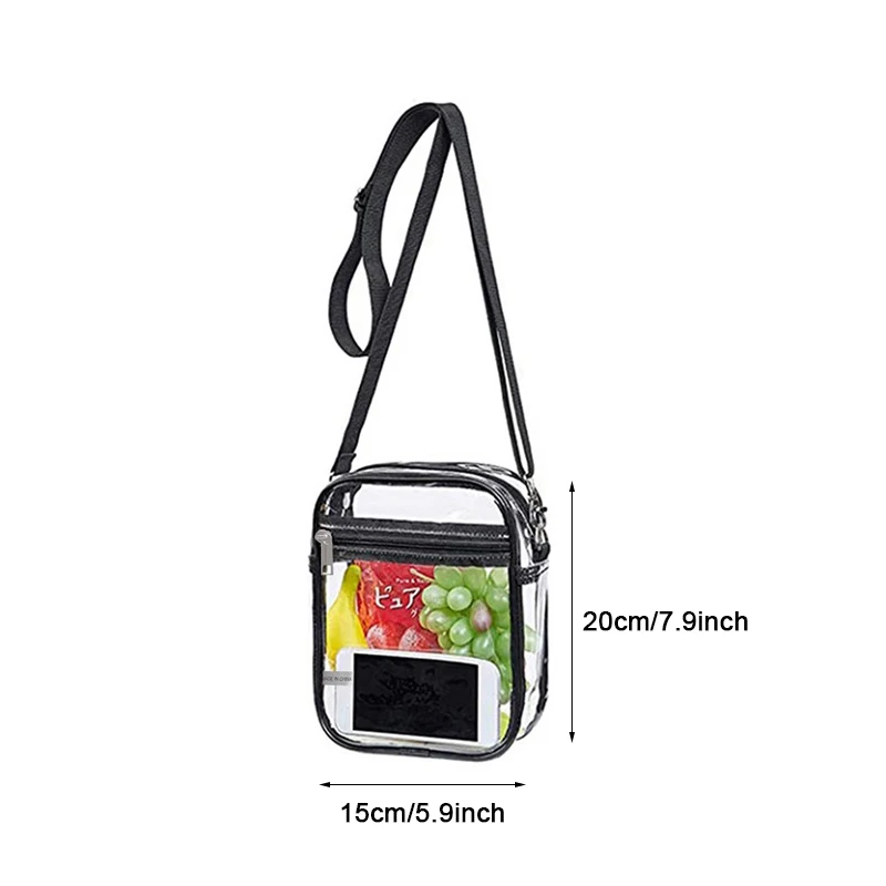 Transparent Crossbody Bag PVC Single Shoulder Women\'s Mobile Phone Bags Versatile And Simple Waterproof Small Square Bag