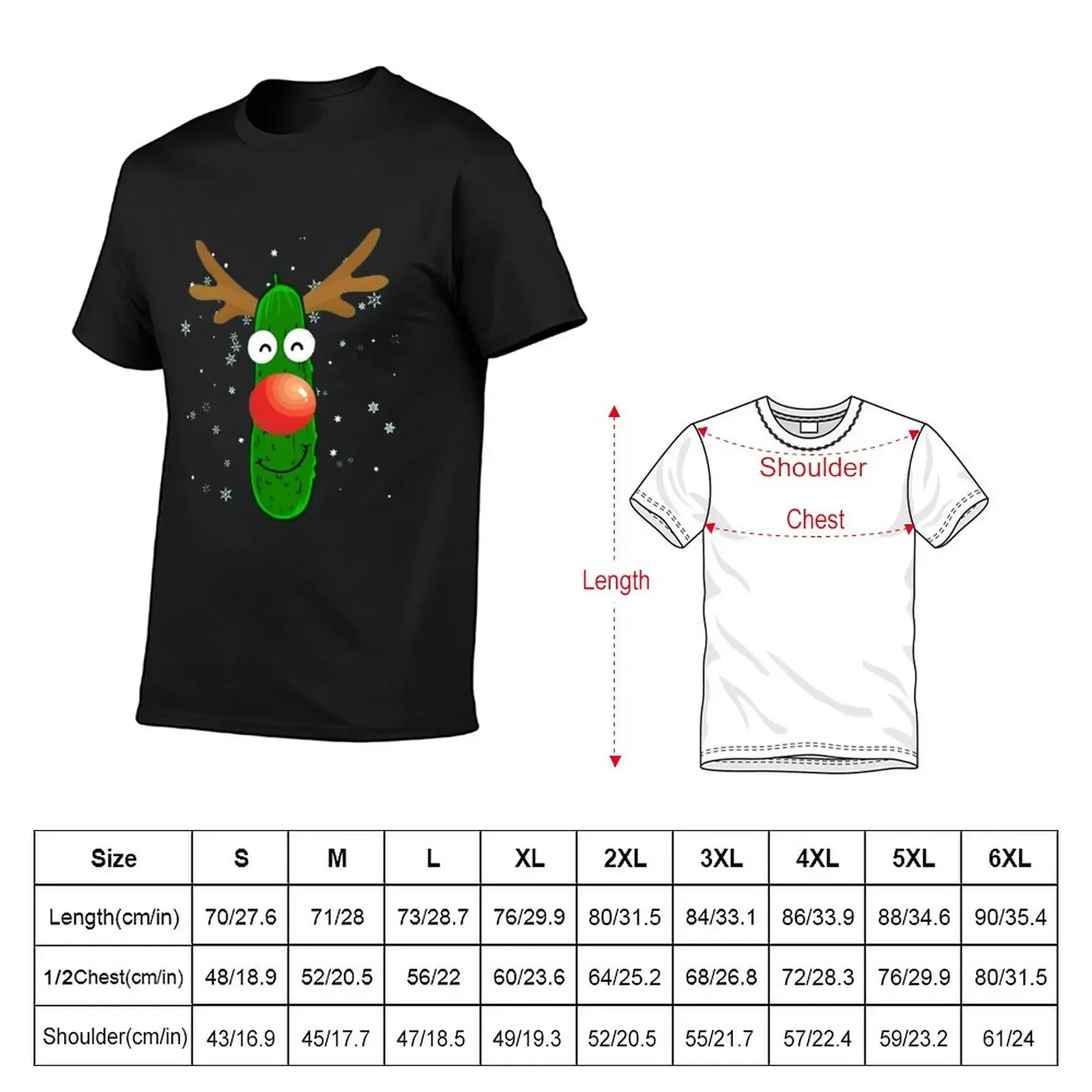 New Pickle Reindeer Funny Christmas Unisex T-Shirt tops tees men graphic t shirts