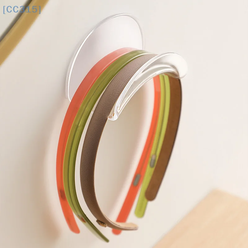 2Pcs Wall Mounted Headband Hair Hoop Storage Rack Punch Free Wardrobe Bag Baseball Cap Holder Hair Circle Belts Storage Hooks