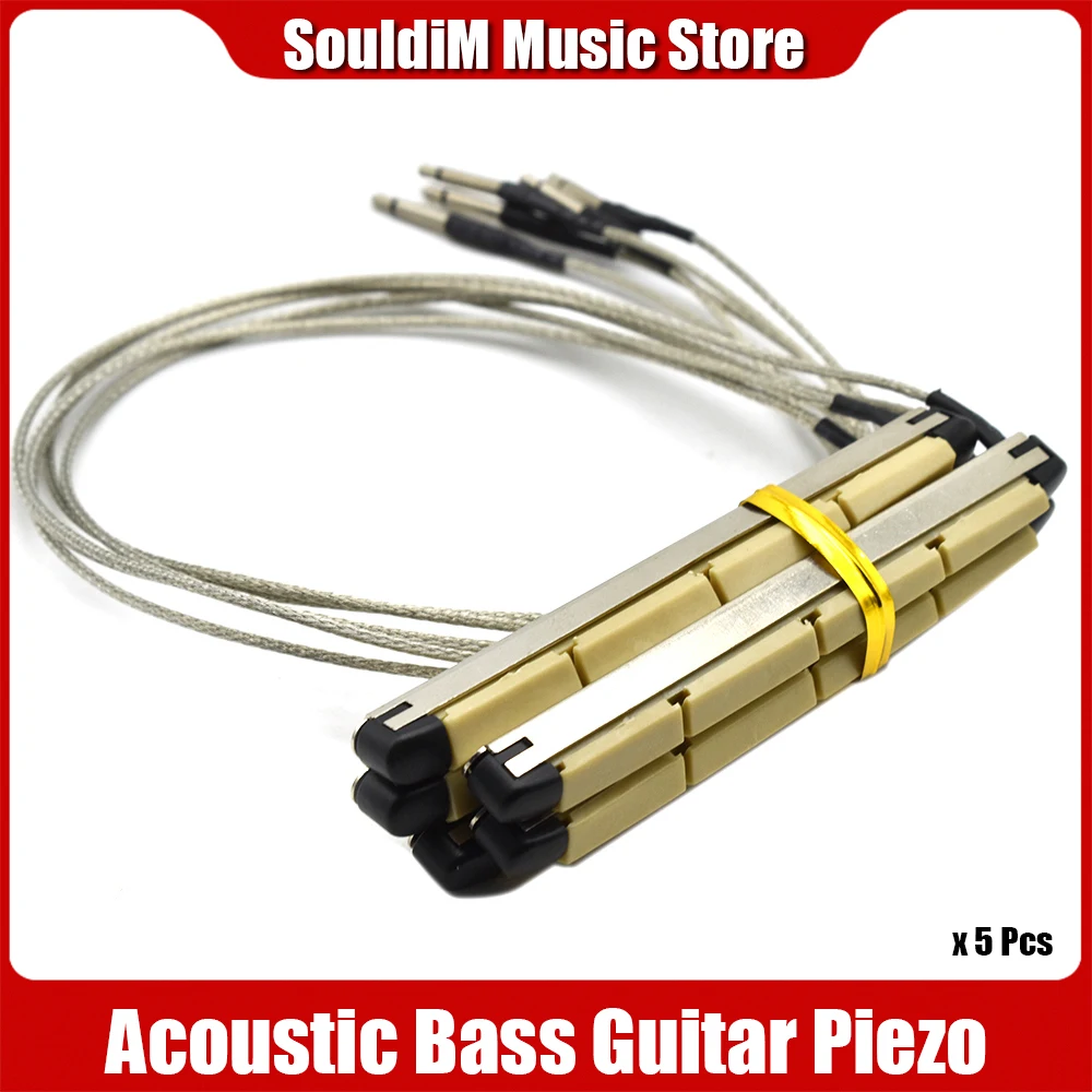 5pcs Transducer Under Bridge Saddle Ceramic Piezo Pickup Stringed Instruments for 4 String Acoustic Bass Guitar Guitarra Parts