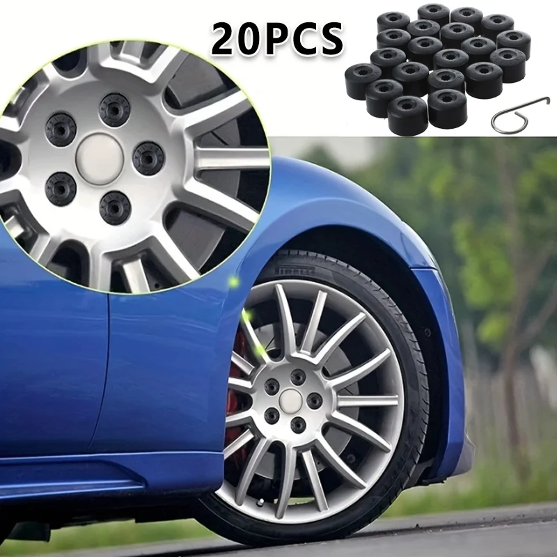 

17mm Universal Car Wheel Hub Covers Anti-Rust Caps Auto Hub Tire Screw Cap Nut Bolt Dust Proof Protector Car Accessories 20Pcs