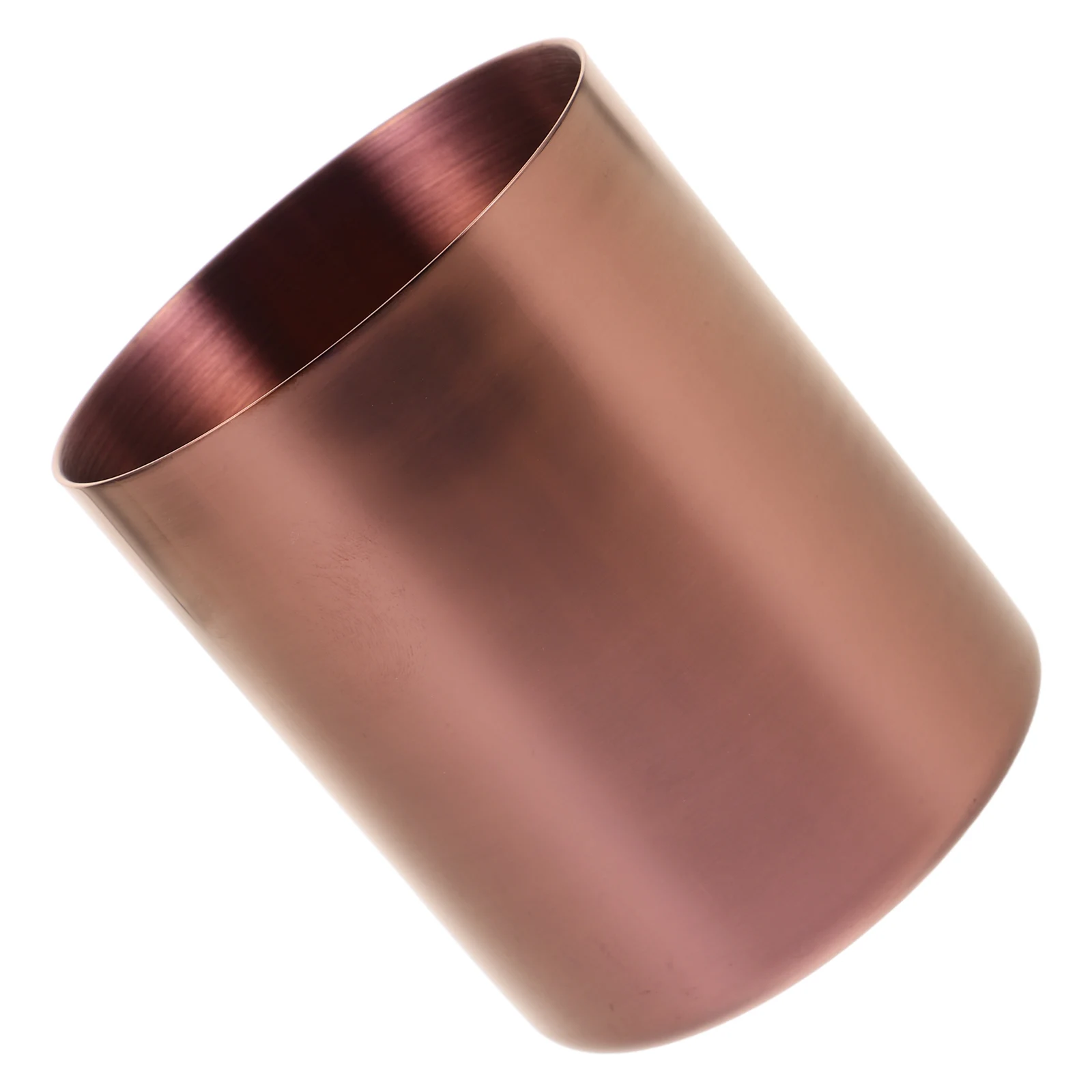

Stainless Steel Round Cylindrical Desktop Organizer Metal Flower Vase Makeup Brush Cup Stationery Storage Container For Office