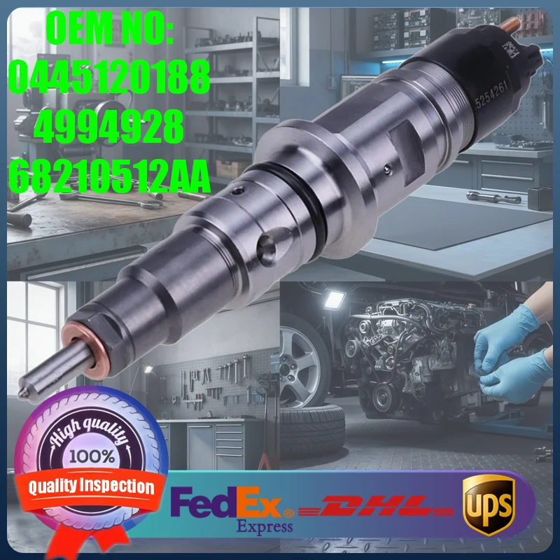 

High Quality Diesel Engine Parts 0445120188 4994928 68210512AA Common Rail Fuel Injector for Cummins Dodge Ram ISB/QSB 6.7L
