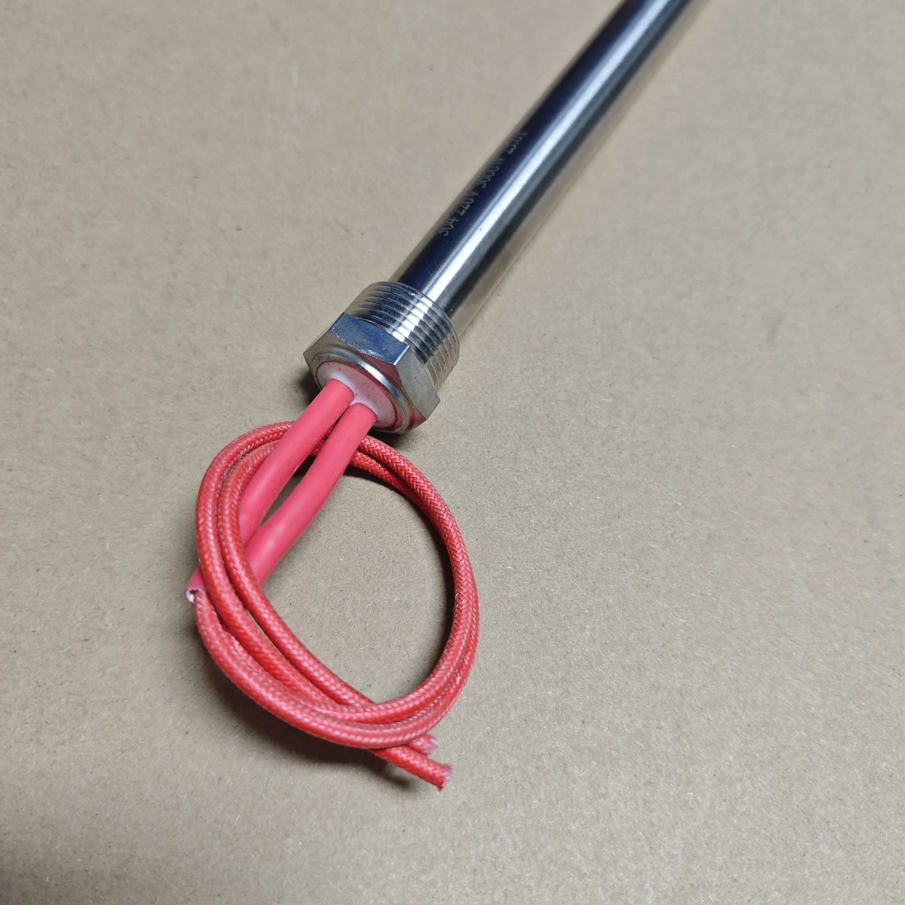 DN25 سخان خرطوشة 12 فولت عنصر التدفئة الفولاذ المقاوم للصدأ الغمر أنبوبي سخان الأنابيب 1 "الموضوع 200 واط/300 واط #3