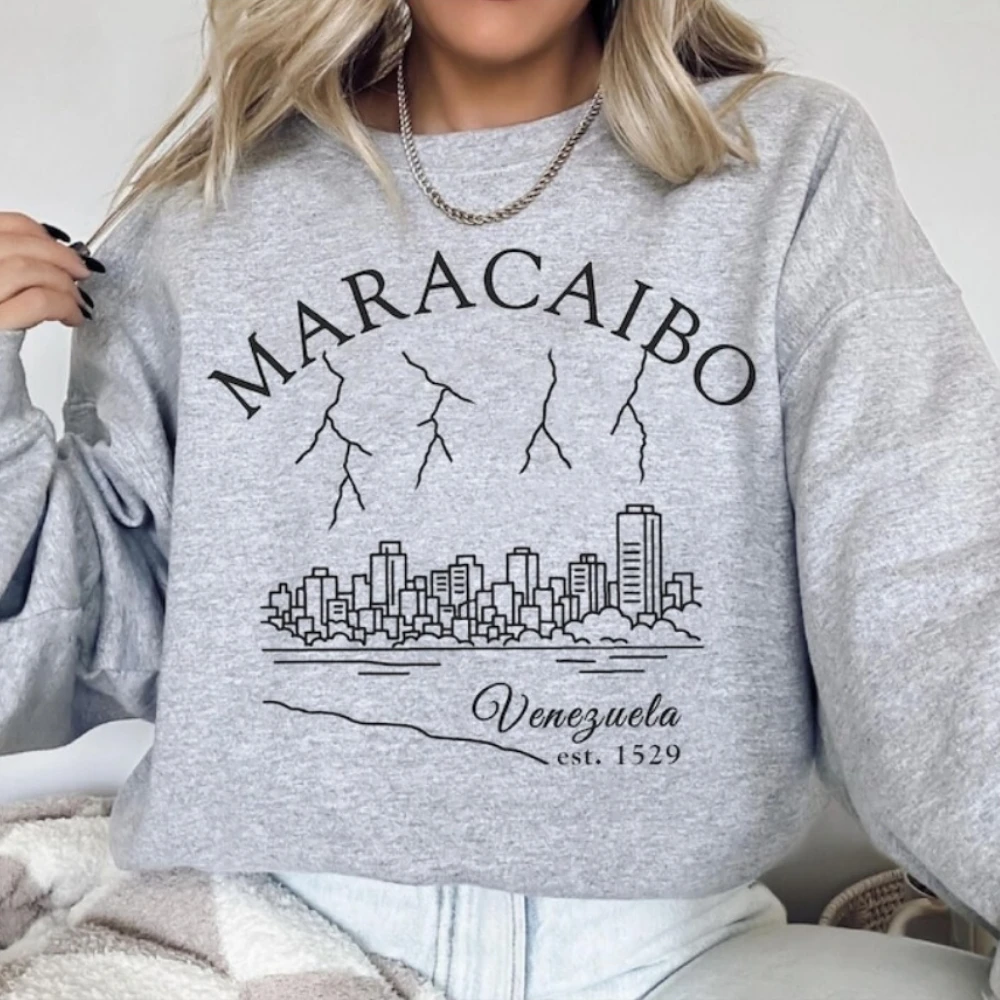 ماراكايبو البلوز فنزويلا Crewneck هوديي Maracaibo زوليا عطلة البلوز البنزويلية السفر هدية تذكارية البلوز