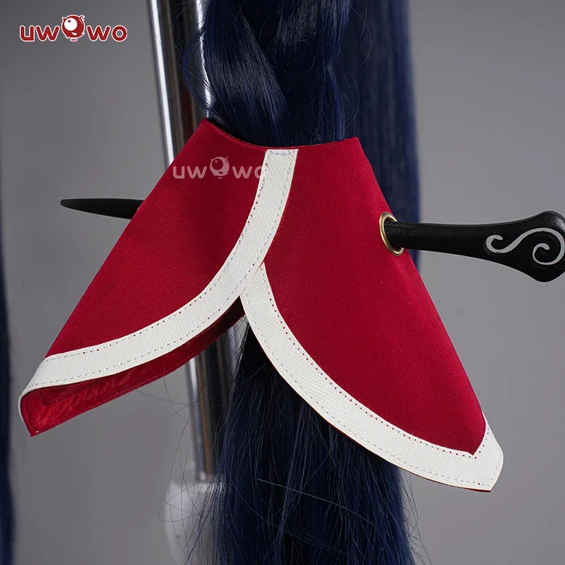 В НАЛИЧИИ UWOWO Ahri Косплей Парик Игра League of Legends/LOL: Ahri Wig Champion Косплей Парики Ahri Hair Темно-синие волосы 100 см Длинные Wi@0Z*