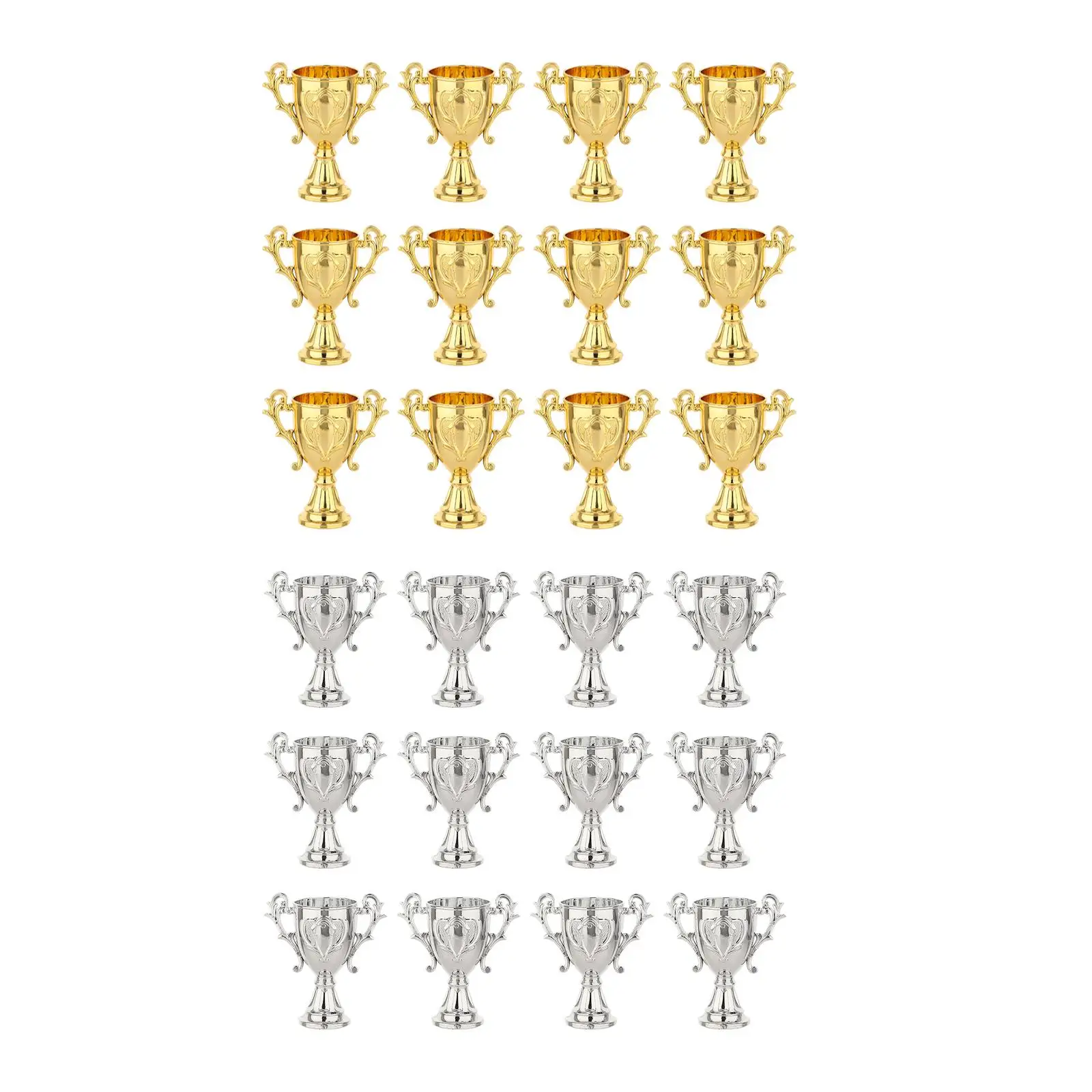 12x Trophy Cups Table Centerpiece Decorative Mini Trophies for Stage Performance Carnival Themed Party Thanksgiving Graduation