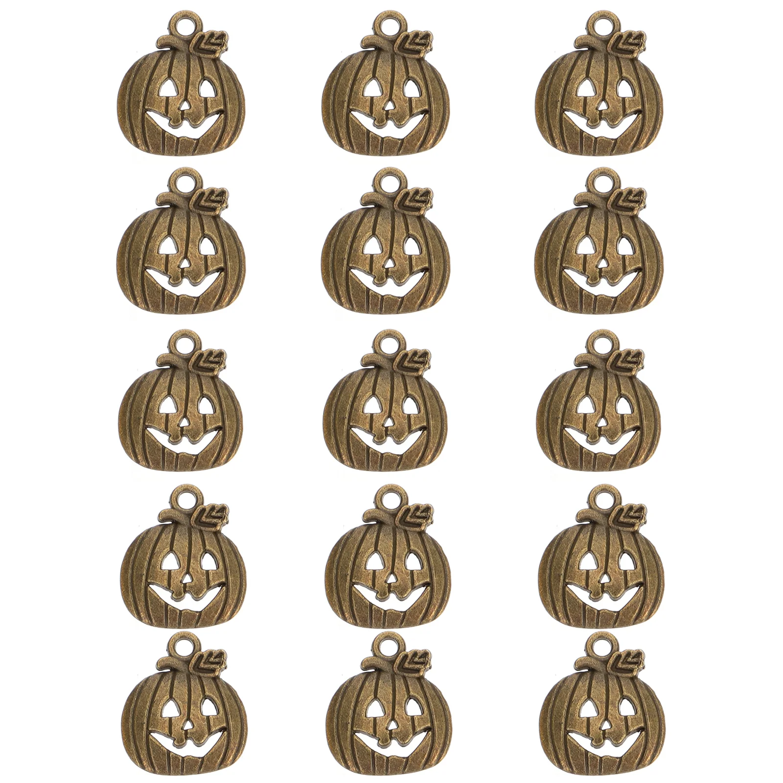 

100 Pcs Pumpkin Pendant DIY Jewelry Accessories Autumn Decor Mini Halloween Ornaments Lantern Craft Charm Alloy Bracelet