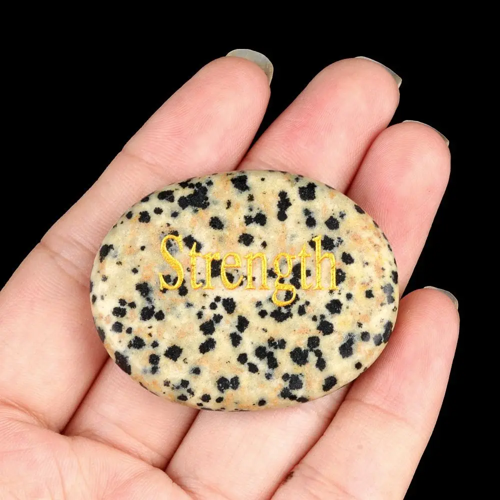 Ellipse Shape Thumb Worry Stones Natural Stone Crystal 40-45mm Size Energy Feng Shui Decoration