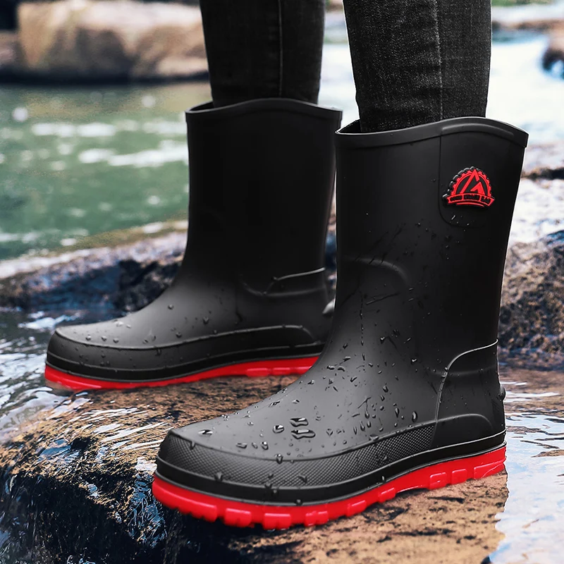 Foldable Outdoor High-top Rain Boots Rice Transplanting Stream Tracing Men's Lure Waterproof Anti-slip Lure Fishing Wading Boots