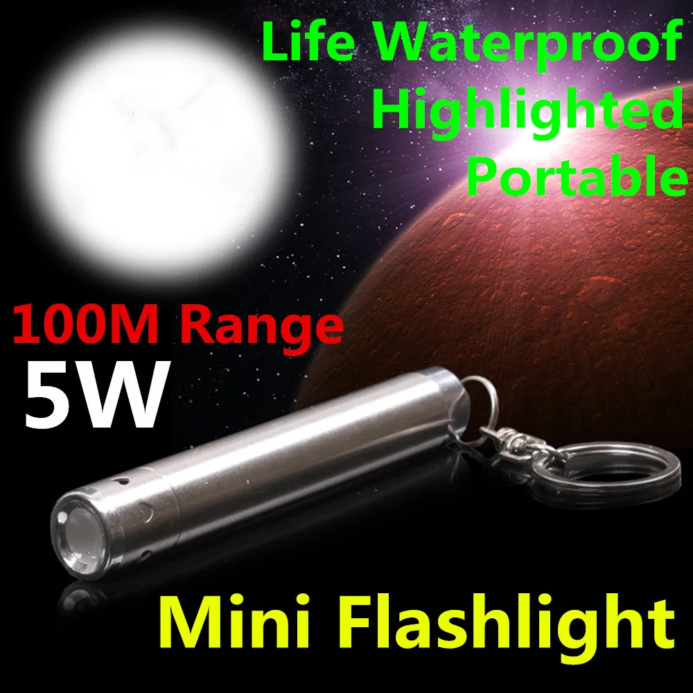 2023 Cheap Portable Outdoors Necessary Mini LED Flashlight Pocket Tactical Torch 5W LED Pen Light Free Shipping