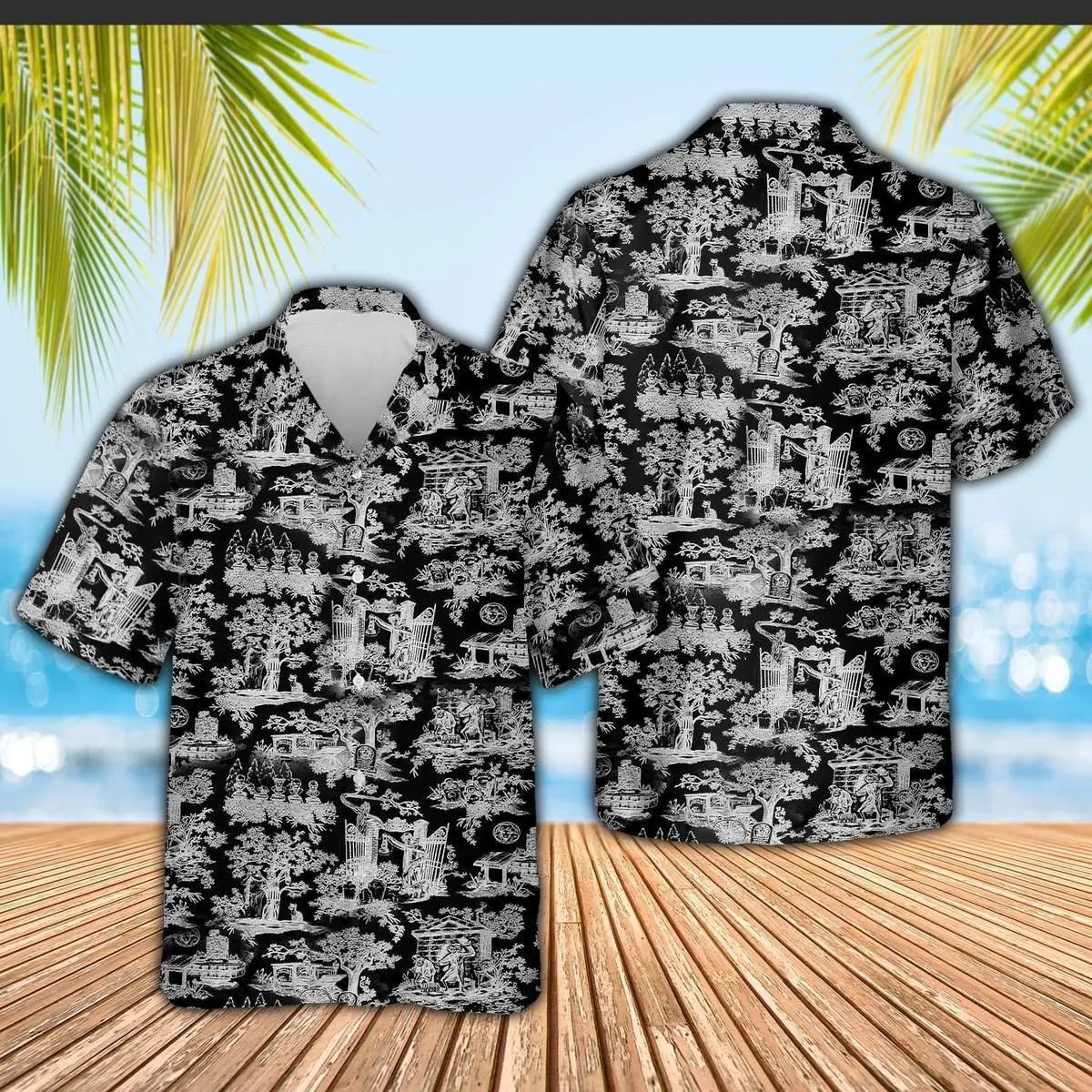 Hawaii Shirt unregelmäßige Patchwork coole Tops für Männer 3D-Druck Kurzarm lässig Vintage kubanischen Shirt